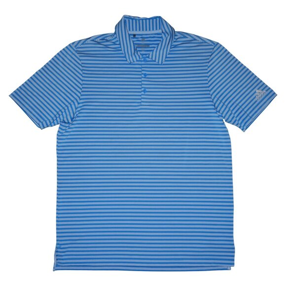 Adidas Climachill Men's Golf Polo Shirt Size M Tonal Stripe Blue/White NWT - Picture 2 of 8